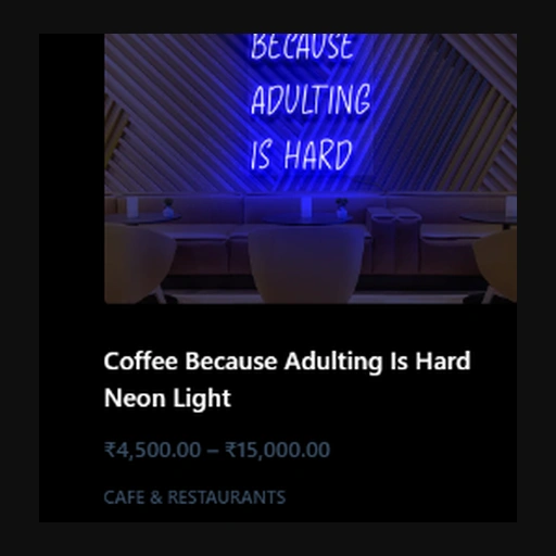 Coffee Because Adulting Is Hard Neon Sign