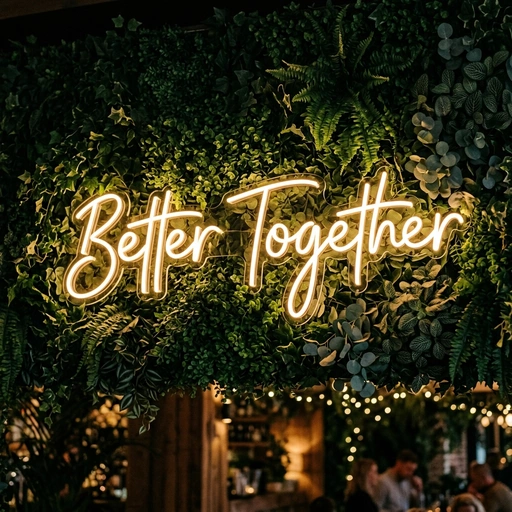 Better Together Script Neon Sign