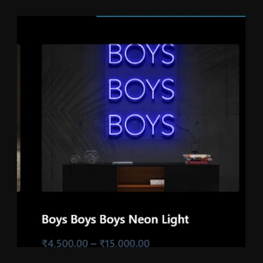 Boys Boys Boys Neon Light