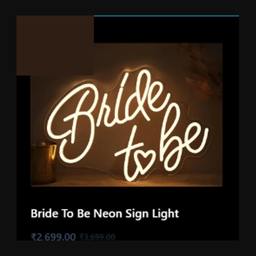 Bride To Be Neon Sign Light