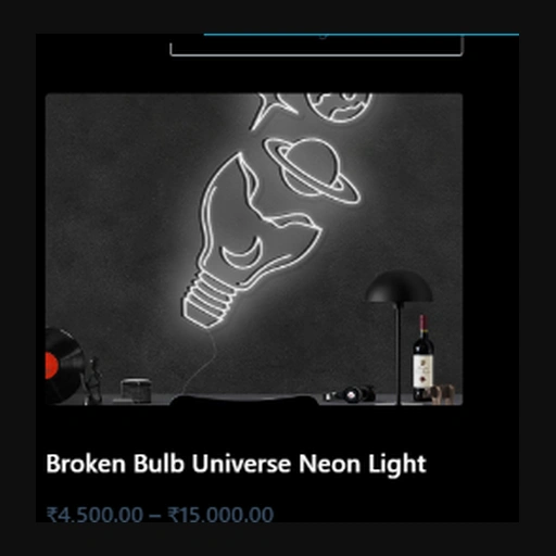 Broken Bulb Universe Neon Light