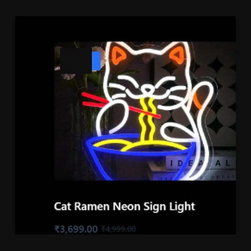 Cat Ramen Neon Sign Light