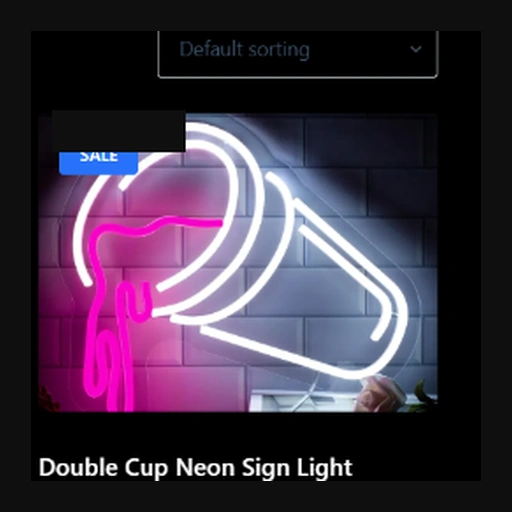 Dining Utensils Outline Neon Sign