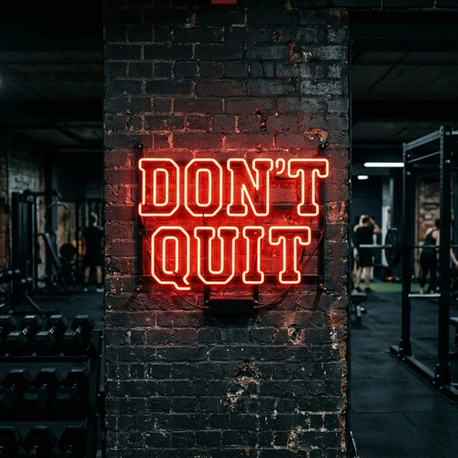 Don't Quit Motivation Neon Sign