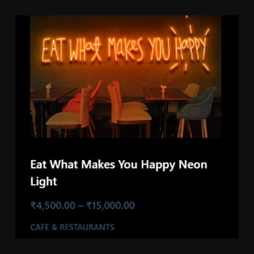 Eat What Makes You Happy Neon Sign