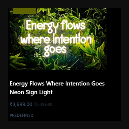 Energy Flows Where Intention Goes Neon Sign
