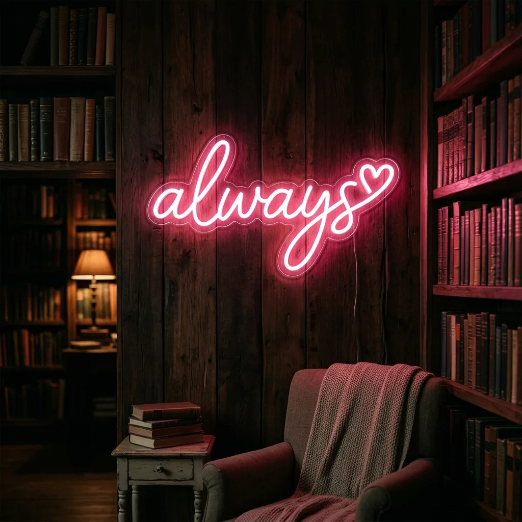 Always & Forever Heart Neon Sign